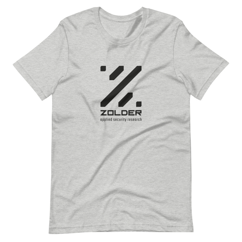 Zolder Black on Grey Unisex T-shirt (lightweight)