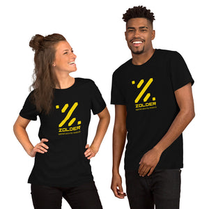 Zolder Yellow on Black Unisex T-shirt (lightweight)
