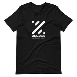 Zolder White on Black Unisex T-shirt (lightweight)