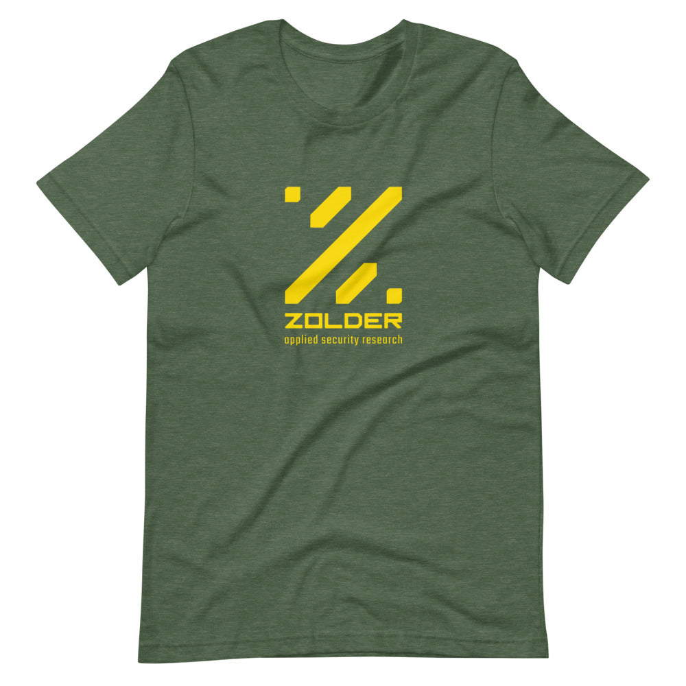 Zolder Yellow on Green Unisex T-shirt (lightweight)