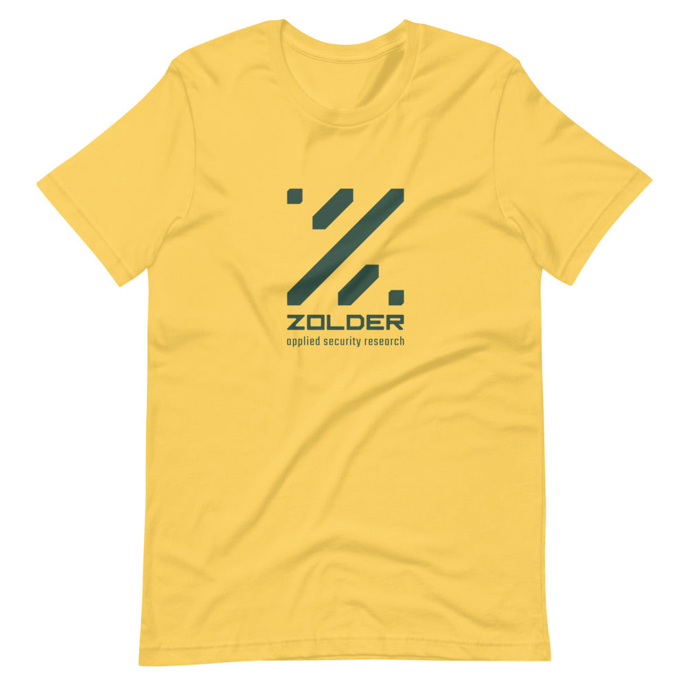 Zolder Green on Yellow Unisex T-shirt (lightweight)
